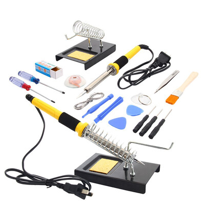 

Ktaxon 18in1 110V 60W Rework Electric Solder Soldering Iron Tool Kit with Stand Sucker
