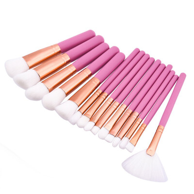 

15 Pcs Makeup Set Powder Foundation Eye shadow Eyeliner Lip Cosmetic Brushes Kit Makeup Brush