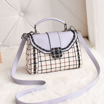 

Plaid fashion wild handbags handbags casual shoulder diagonal cross fairy small square bag