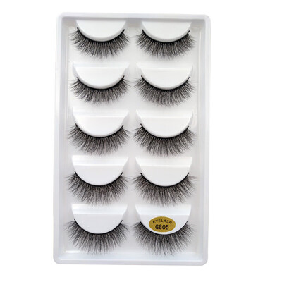 

〖Follure〗5 Pair 3D Natural Thick False Fake Eyelashes Eye Lashes Makeup Extension