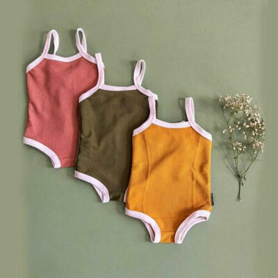 

UK Newborn Baby Girl Knitted Casual Pure Vest Suspender Summer Clothes Sets 1-4Y