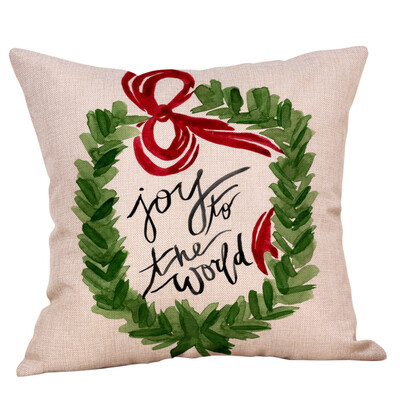 

Tailored Christmas Pillow Case Glitter Cotton Linen Sofa Throw Cushion Cover Home Decor