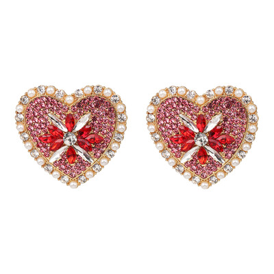

2019 Fruit Heart Crystal Drop Earrings Party Women Boho Rhinestone Statement Cherry Earrings Korean Jewelry Gifts