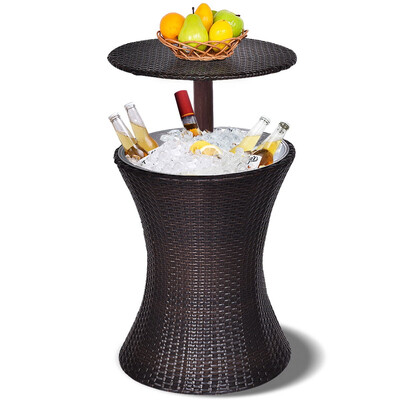 

Adjustable Outdoor Patio Rattan Ice Cooler