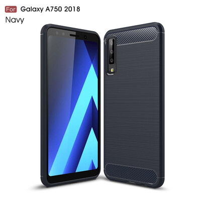 

Back Cover For Samsung Galaxy A7 2018 A750 Case Carbon fiber Soft Fundas Coque Celulars Fecoprior