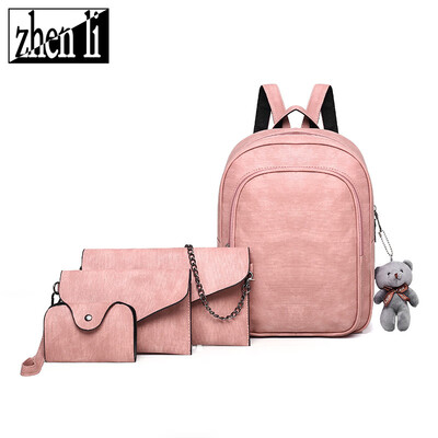 

Womens bag European&American fashion womens backpack simple PU girls backpack factory