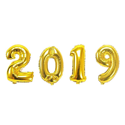

Tailored 2019 New Year Number Foil Balloon Gold Silver Party Decoration