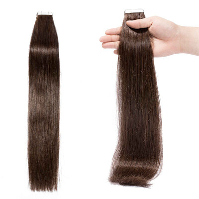 

Tape in Human Hair Extensions Highlight Balayage Long Straight Seamless Skin Weft Glue in Hairpieces Invisible Double Sided Tape