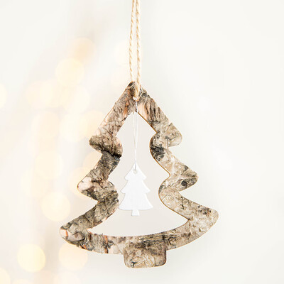 

〖Follure〗Rustic Merry Christmas Tree Decor Felt Wooden Pendant Xmas Hanging Ornaments