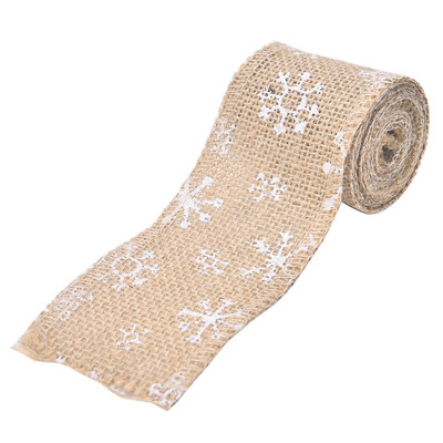 

Tailored 2M Christmas Jute Burlap Craft Ribbon Roll Sewing Cartoon DIY Decoration Wedding