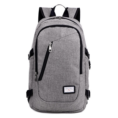 

Oxford cloth backpack male computer backpack USB charging bag multi-function travel