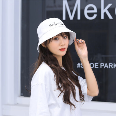 

Spring&summer new cotton letter bow fisherman Hat UV outdoor sunscreen Hat Korean version of Joker fisherman Hat