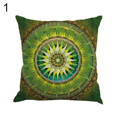 

Mandala Circle Square Linen Pillow Case Cushion Cover Sofa Bed Car Cafe Decor