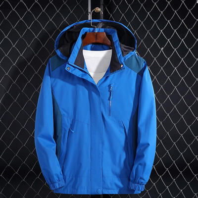 

Roseonmyhand Womens Casual Waterproof Hoodie Zipper Hat Detachable Outdoor Sport Coat
