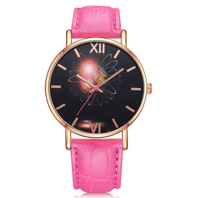 

Hot Selling Women Watches Planet Pattern Dial Simple Quartz Ladies Business Clock Dress Sport WristWatch Relojes Para Muje