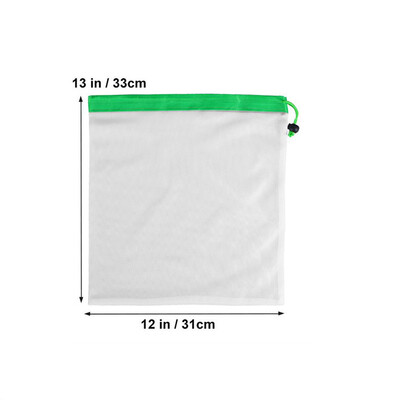 

Gobestart 3PC Reusable Mesh Produce Bags Washable Eco Friendly Bag for Storage Fruit Vegetable