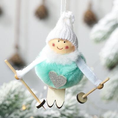 

Christmas Angel Girl Ski Plush Dolls Christmas Tree Ornament Pendant Party Christmas Decoration