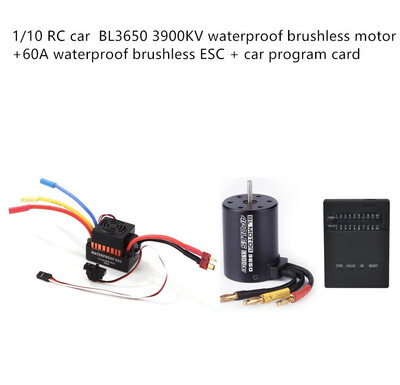 

Tailored BL3650 3900KV Brushless Motor60A ESCLED Program Card Combo For 110 RC Car
