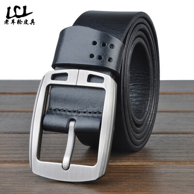 

New belt mens leather belt first layer leather copper buckle wash belt e-commerce exclusive male belt