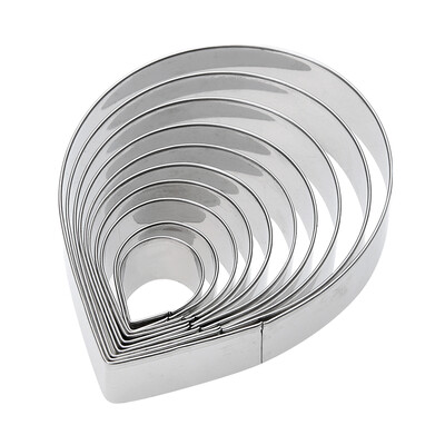 

10pcs Stainless Steel Metal Fondant Cake Mold Rose Petal Cookie Cutter