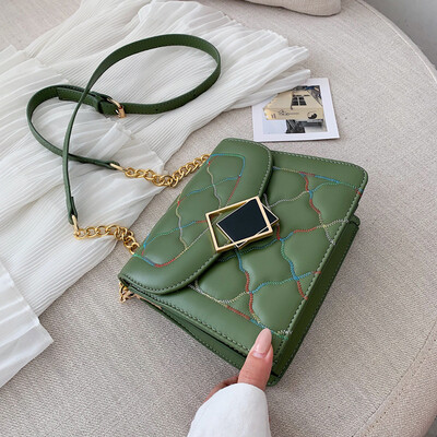 

Girls small bag new Korean fashion wild shoulder Messenger bag chain small square bag tide