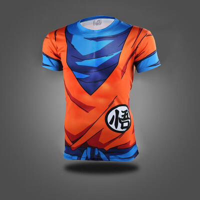 

Dragon Ball Z Series 3D Printing Slim Tight Short Sleeve T-Shirt Mens Tee Tops For Sports