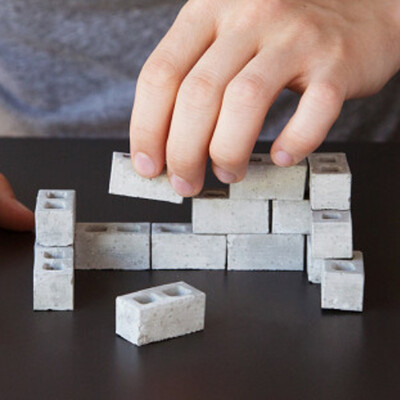 

Tailored NEW 24Pcs Mini Cement Cinder Bricks Build Your Own Tiny Wall Mini Red Bricks