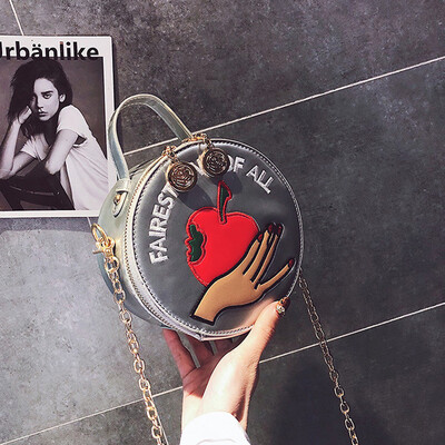 

Tailored Woman Trendy Round Printing Chain Shoulder Bags Ladies Leisure Party Hand Bags