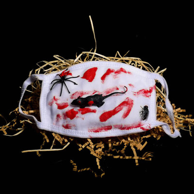 

〖Follure〗Halloween Scary Horror Mouth Mask Face Fancy Teeth Zombies Bloody Horrific Gift