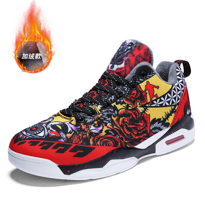 

Trend plus velvet cushion shoes mens cotton shoes fashion youth sports shoes shock absorption basketball shoes