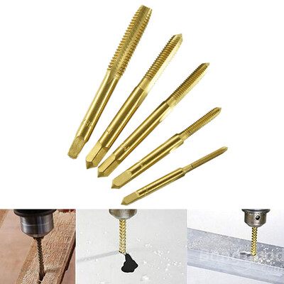 

〖Follure〗Titanium Hand Tap Tapping Screw Thread Metric Plugs Taps Set Straight Flute HSS