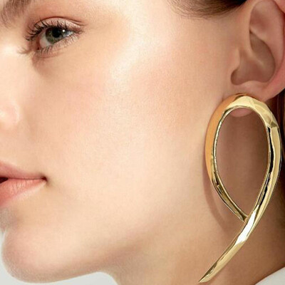 

European&American style Earrings for Woman 2019 Exaggeration Big Four Layers Ring Earrings Gold color Fashion Jewellery Gift