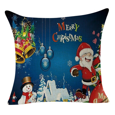 

Siaonvr Christmas Pillow Cover Linen Pillowcases Decorative Home Decoration 45x45cm