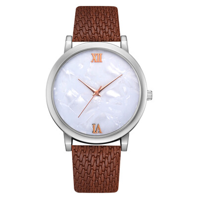 

Quartz watch Korean version of casual temperament female student quartz watch woven pattern belt watch