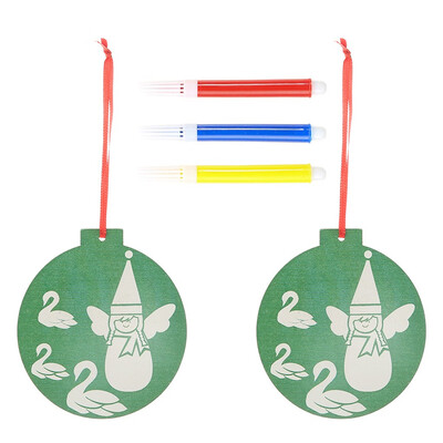 

Siaonvr Merry Christmas DIY Wooden Mini Santa Claus Tree Bells Decoration