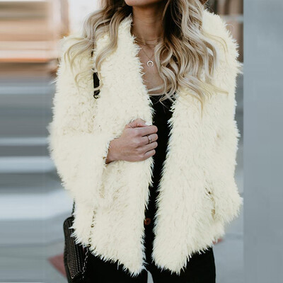 

Roseonmyhand Womens Ladies Warm Faux Fur Coat Jacket Winter Solid Parka Hooded Outerwear