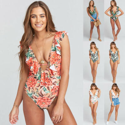 

Sexy Women Floral Swimming Costume Padded Swimsuit Swimwear Bikinis Push Up Bras