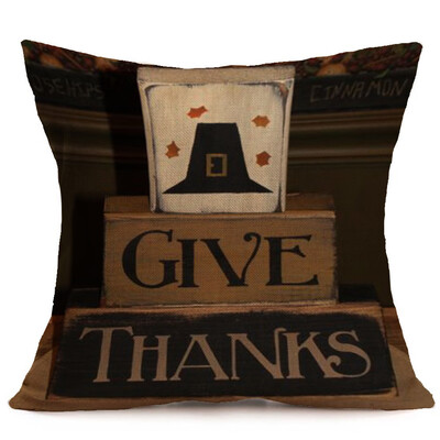 

Siaonvr Happy Fall Thanksgiving Day Soft Linen Pillow Case Cushion Cover Home Decor