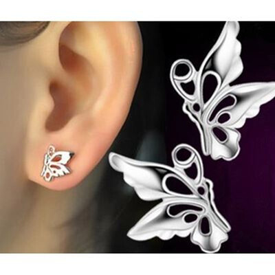 

New Fashion Dainty Small Flower Heart Wing Bow Crown Zircon Simulated Pearl Star Stud Earrings for Women Tiny Jewelry