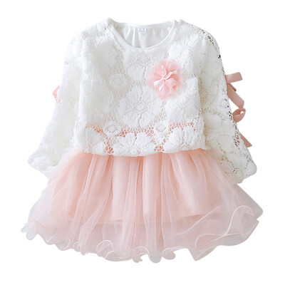 

Full Cotton Autumn Winter Cute Kid Girl Dress Appliques Long Sleeve O-Neck Princess Children Ball Gown Dresses Veistidos
