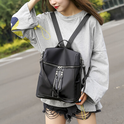 

Tailored Women Backpack Tide Bag Wild Travel Bag Oxford Cloth Student Bag