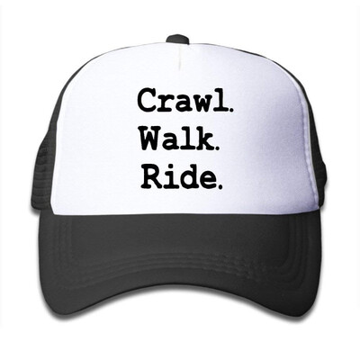 

Youth Crawl Walk Ride Mesh Football Caps Black