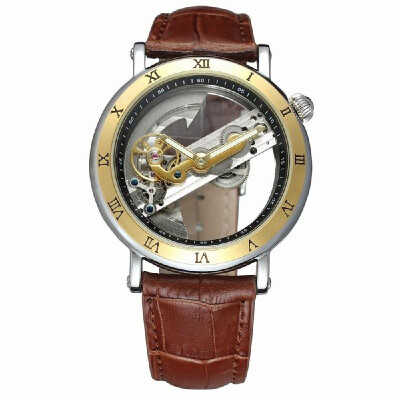 

FORSINING Luxury Skeleton Automatic Mechanical Men Watch Self-Wind Stainless SteelGenuine Leather Man Business Wristwatch Masculi