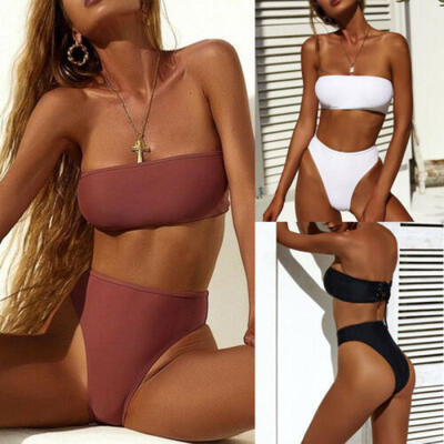 

Fashion Womens Sexy Solid Bikini Set Padded Swimwear Casual Swimsuit Beachwear