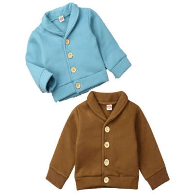 

0-4 YEARS Autumn Winter Toddler Kid Boy Outwear Top Sweatshirt Coat Jacket