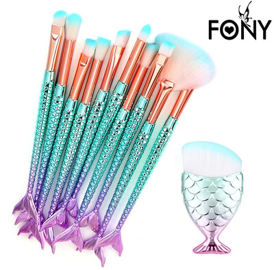 

〖Follure〗11PCS Make Up Foundation Eyebrow Eyeliner Blush Cosmetic Concealer Brushes