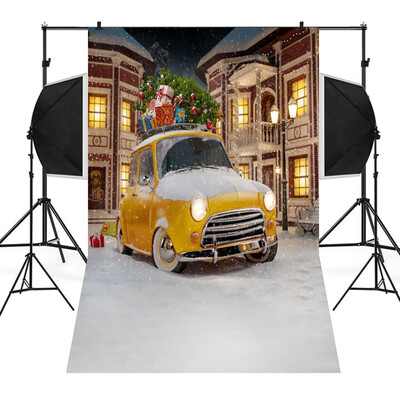 

〖Follure〗Christmas Backdrops Snowman Vinyl 3x5FT Lantern Background Photography Studio