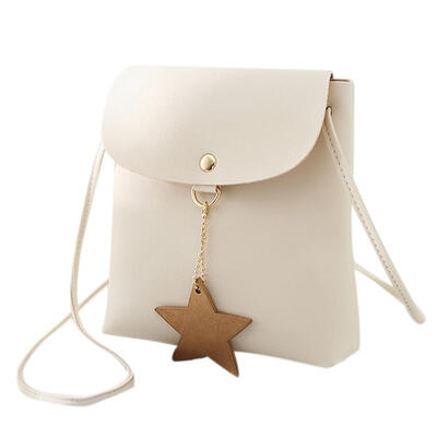 

PU Leather Mini Women Girls Messenger Bags Star Flap Shoulder Casual Purse