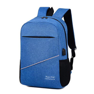 

3pcsset Solid Color Backpacks Preppy Style Men School Laptop USB Knapsack
