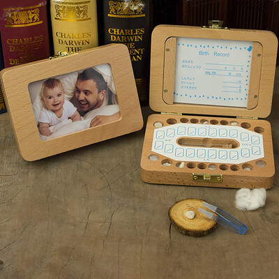 

〖Follure〗Kids Boy&Girl Tooth Box Wood Storage Organizer Baby Save Milk Teeth Collecting